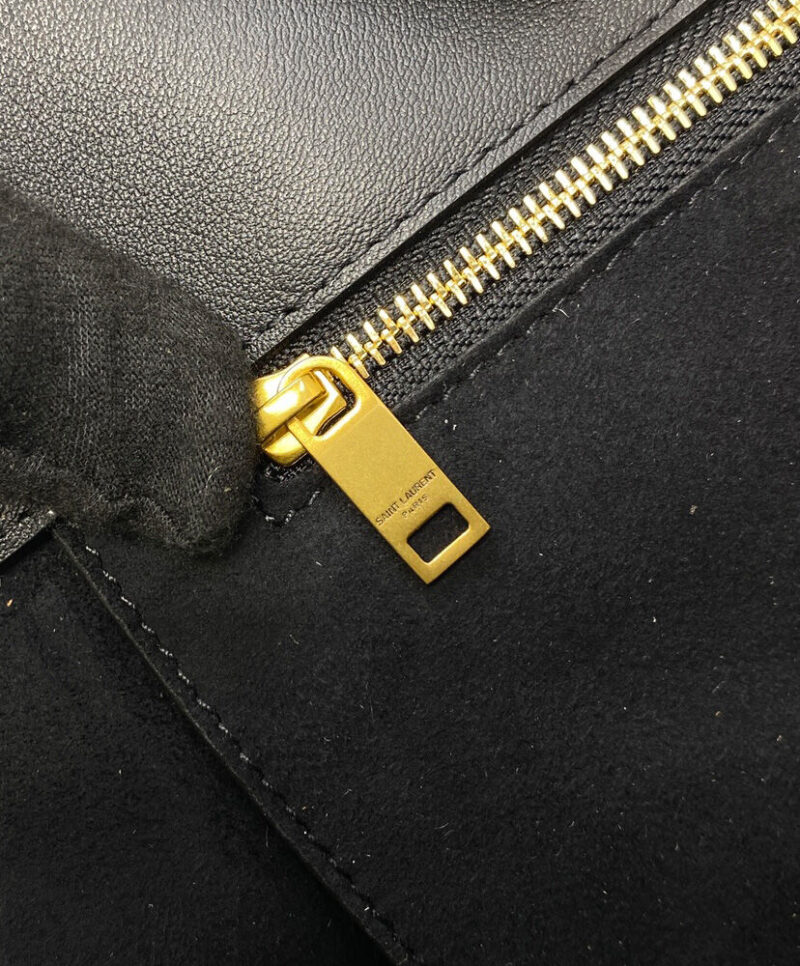 Saint Laurent Le 5 A 7 Bea In Pony Hair Leather Coffee